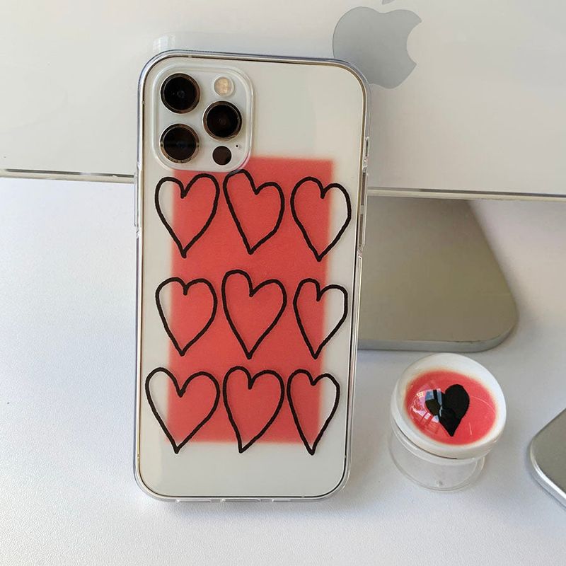 withsome（ウィズサム）の「Red - Heart Christmas Phone Case Bead Tok Set（Smartphone Accessories）」