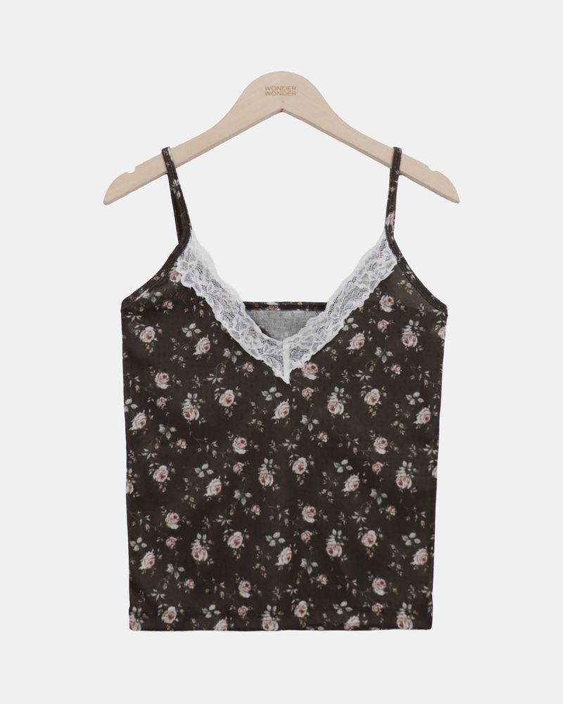 Eton Floral Strap Sleeveless Top