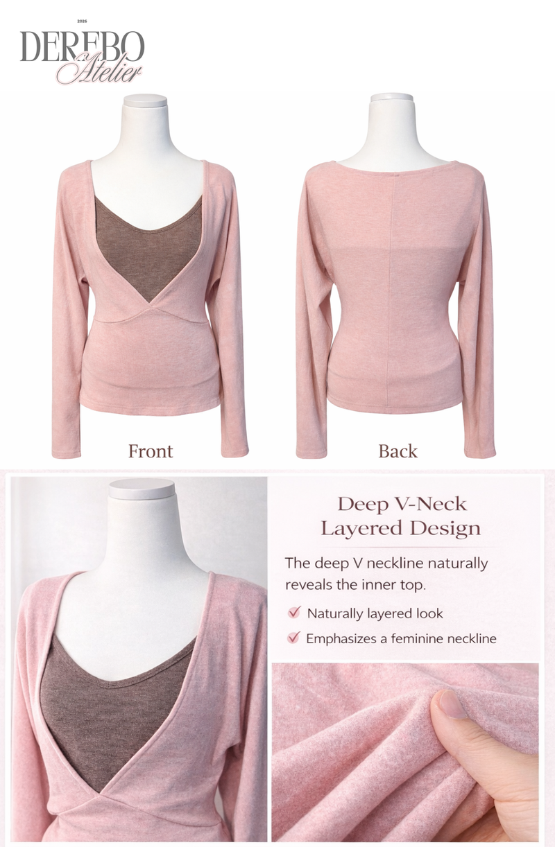 Renea Pink Layered Two-Piece Knitwear