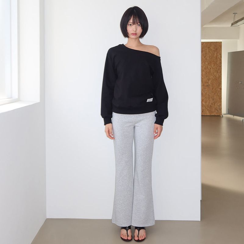 ChaCha One Shoulder Sweatshirts Black