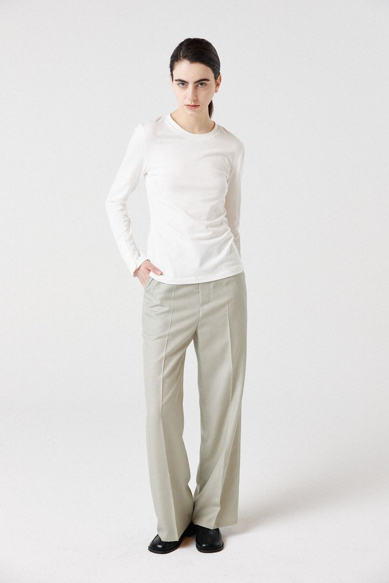 modal button long sleeve top_white