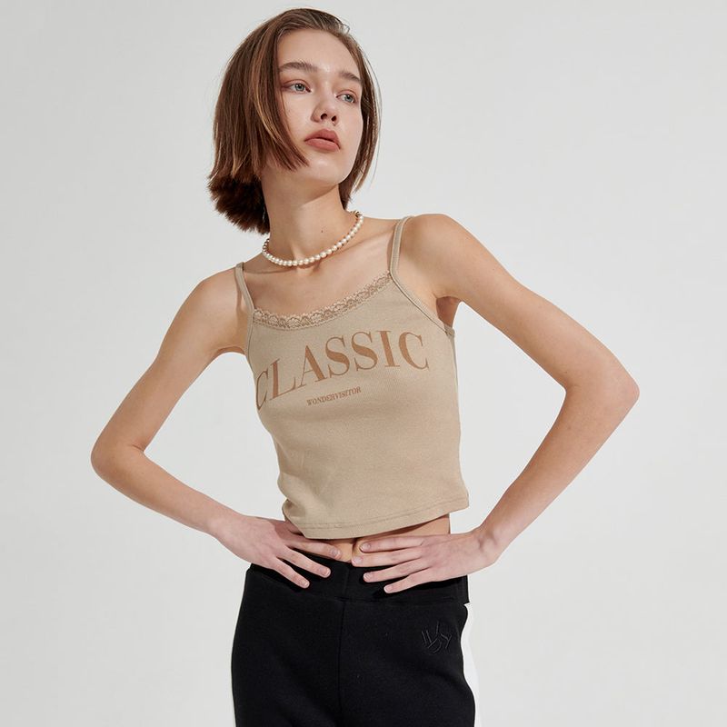 Classic Lace Sleeveless [Beige]