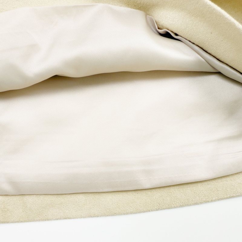 OIL BRIDGE SUEDE SKIRT IVORY