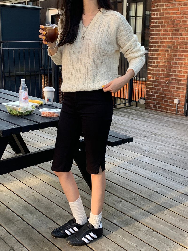 [MADE] Hi-mi alpaca twisted V-knit
