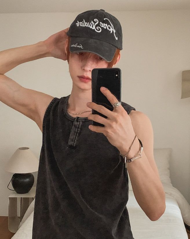 Dust Pigment Henley Sleeveless