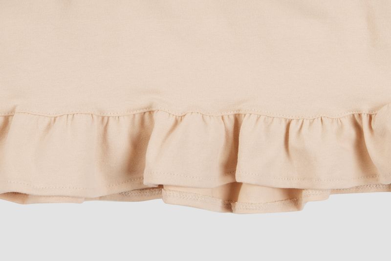 Layered frill T-shirt / Peach