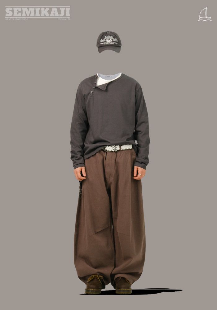 AND Pin-tuck Balloon Pants