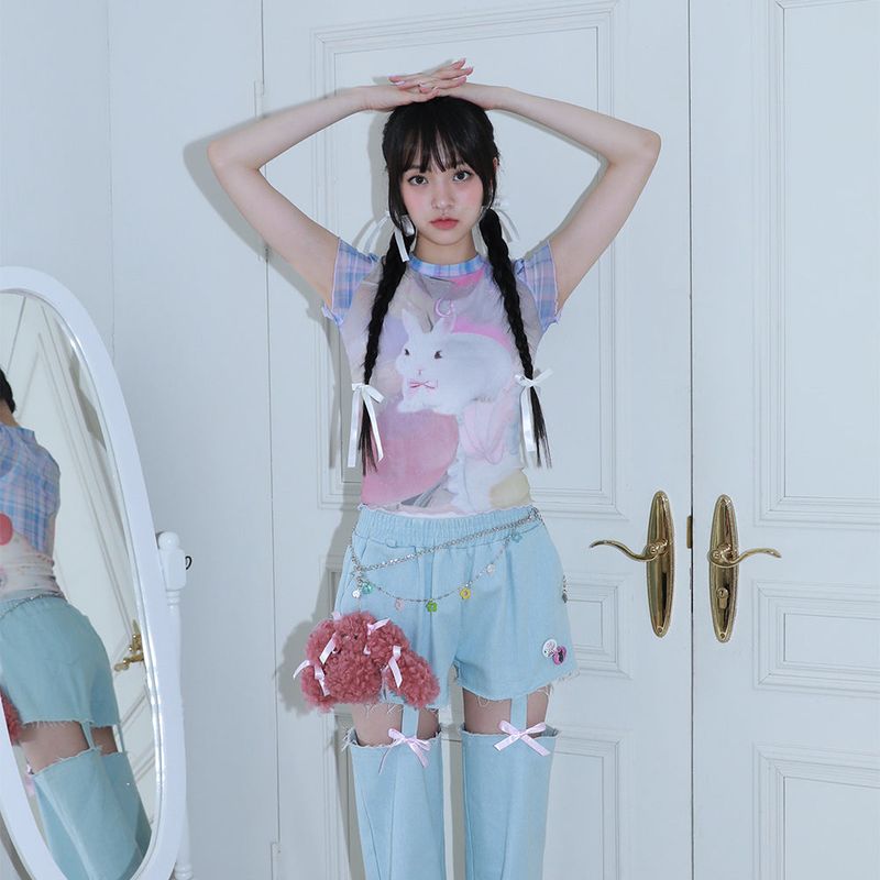 0 4 bunny check mesh top