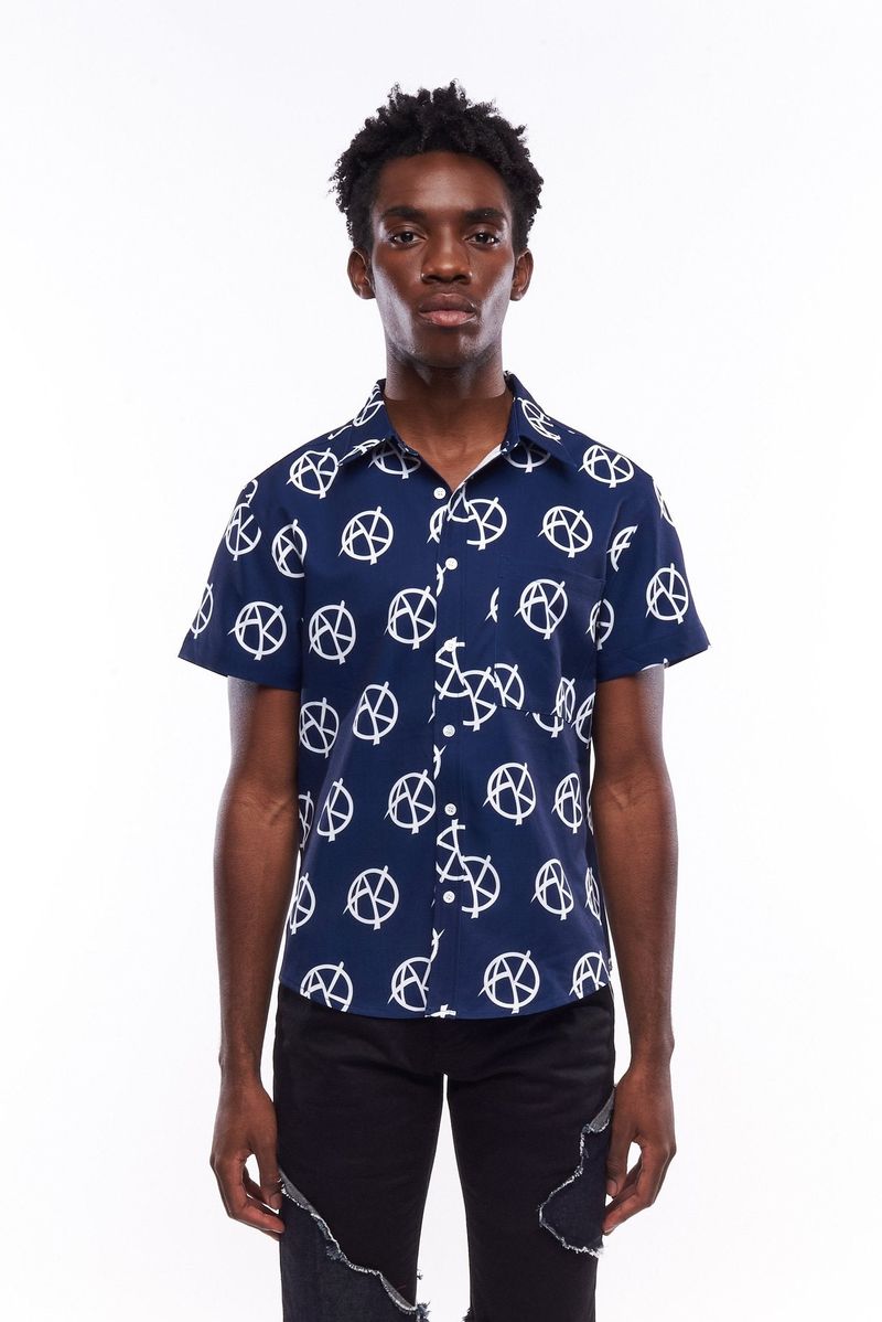 ANARCHY SATIN BUTTON DOWN
