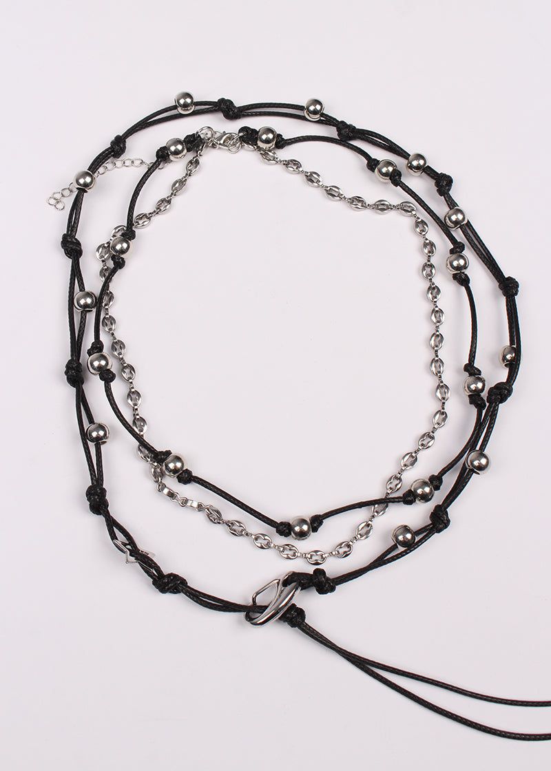 TIE ROPE NECKLACE SET
