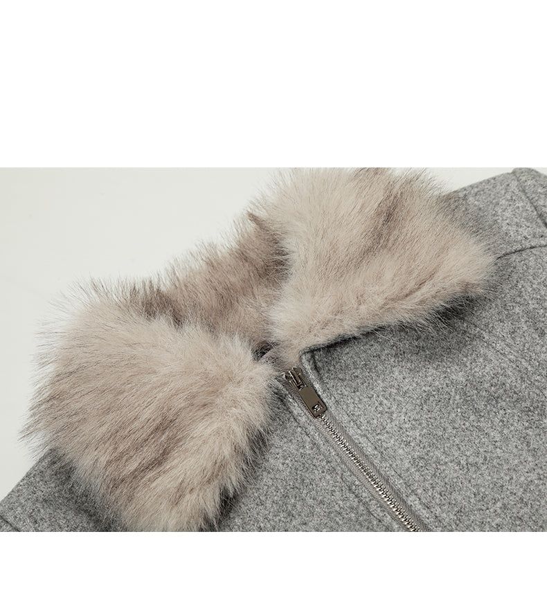 Gemma Fur Neck Wool Jacket