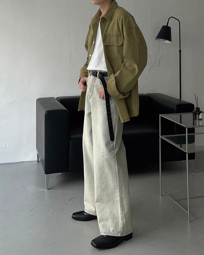 MONTH Salt Kiwi Denim Shirt Jacket