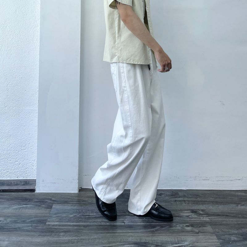 Ivory White Wide Trousers