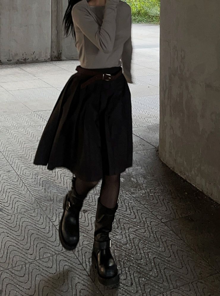 hatsukoshi（ハツコシ）の「Long midi pleated skirt（Skirts）」