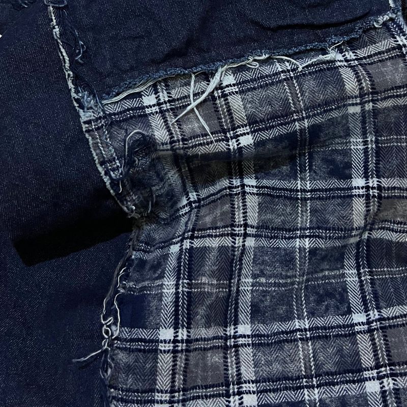 grunge burner check pants_blue