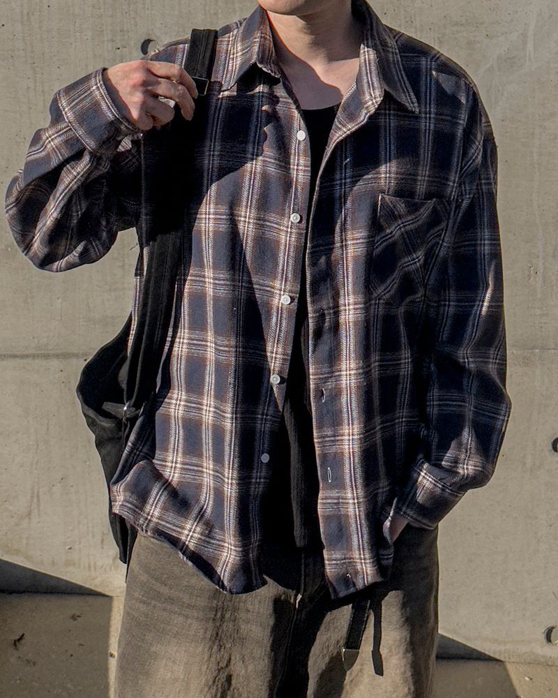 Antique Oversized Check Shirt