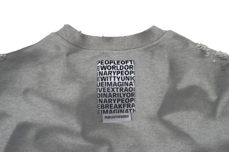Damage Over Sweat Shirt (GRAY)