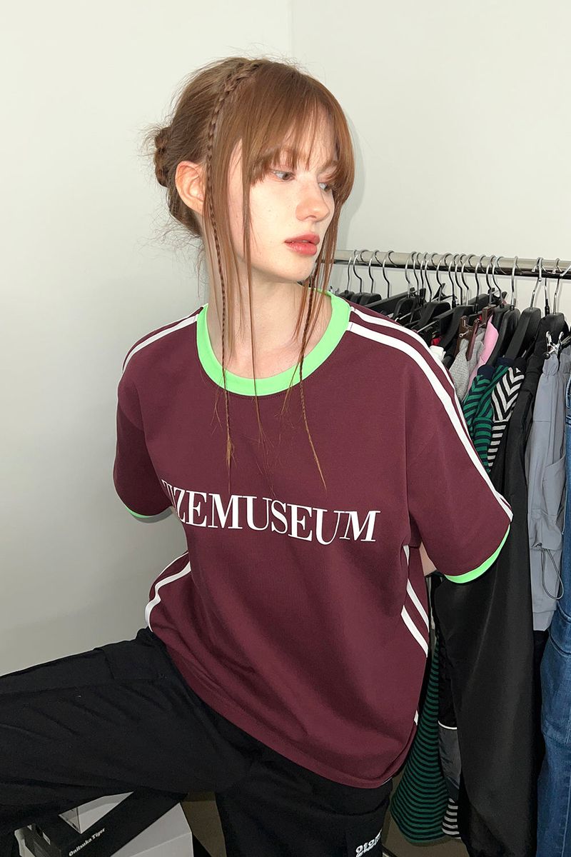 COLORS LINE LINGER LINE T-SHIRTS (BURGUNDY)