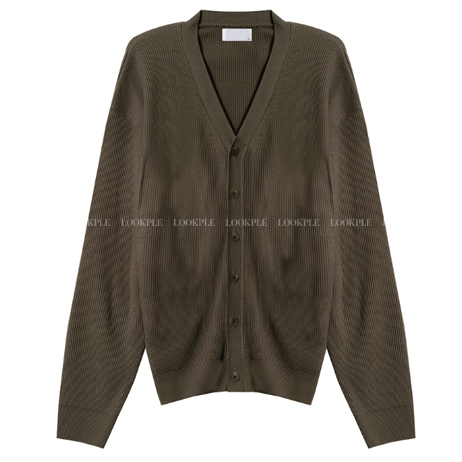 Gobay loose fit ribbed knit cardigan