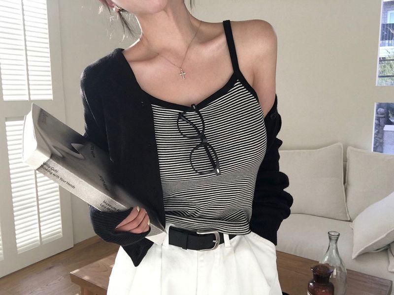 BEIDELLI（ベイデリー）の「[MADE] Rapper stripe camisole（Tops）」