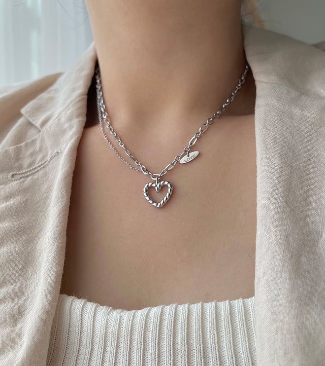 havo Bold, two-line chain, kitsch, hip, heart necklace
