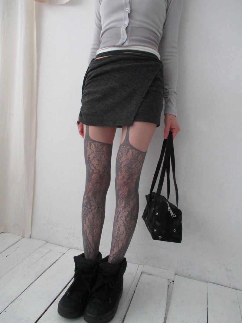 flower garter stocking