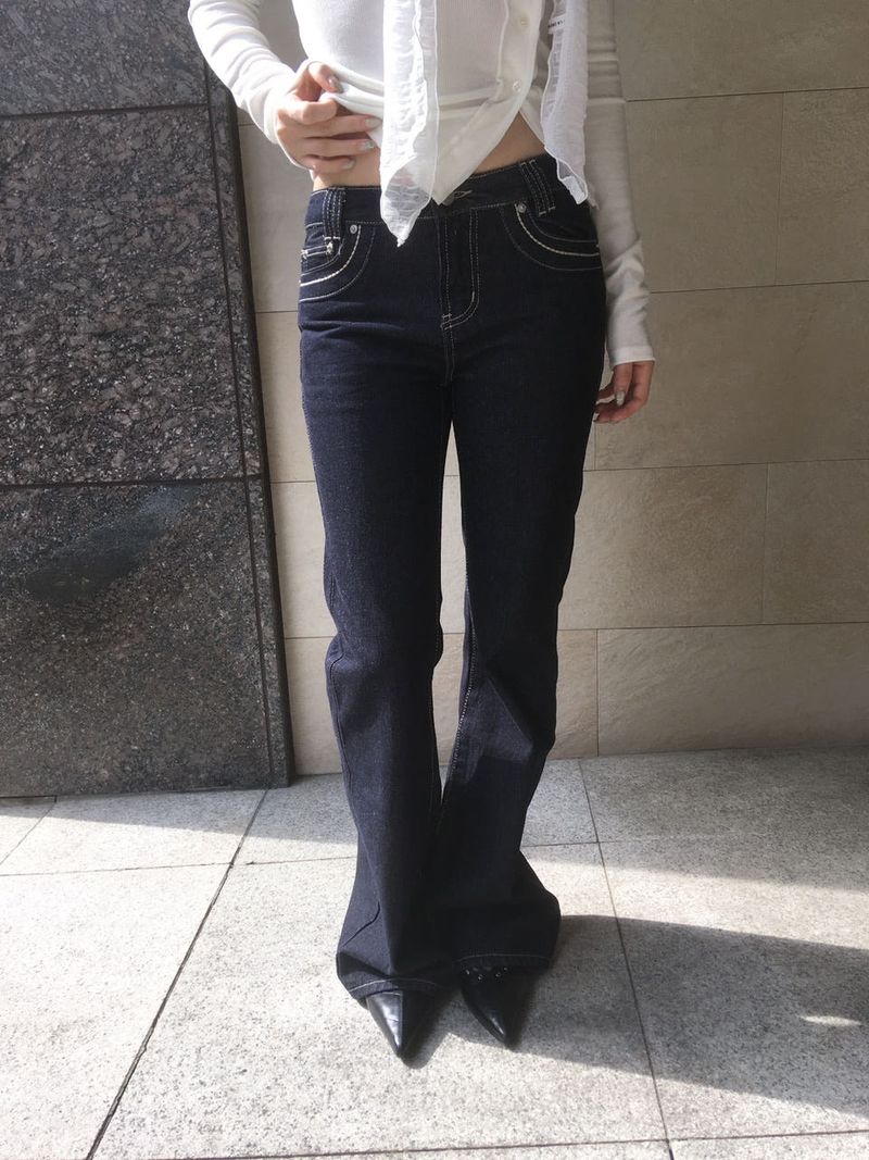 Stitch Low Bootcut Denim