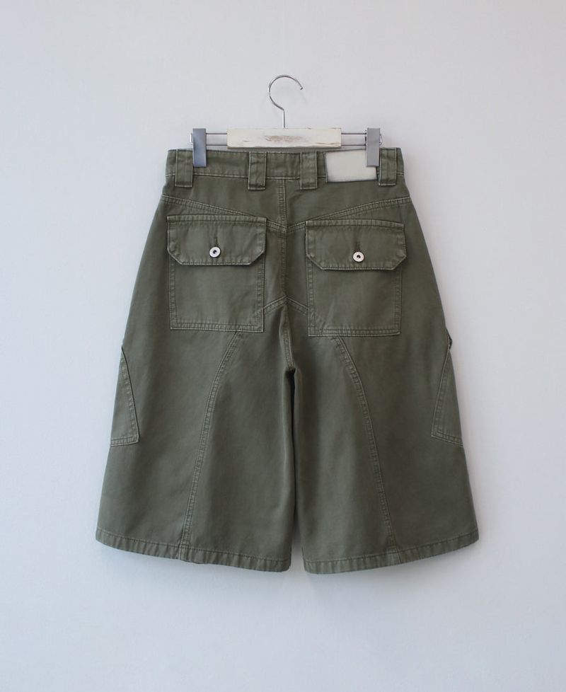 pigment dyeing bermuda pants