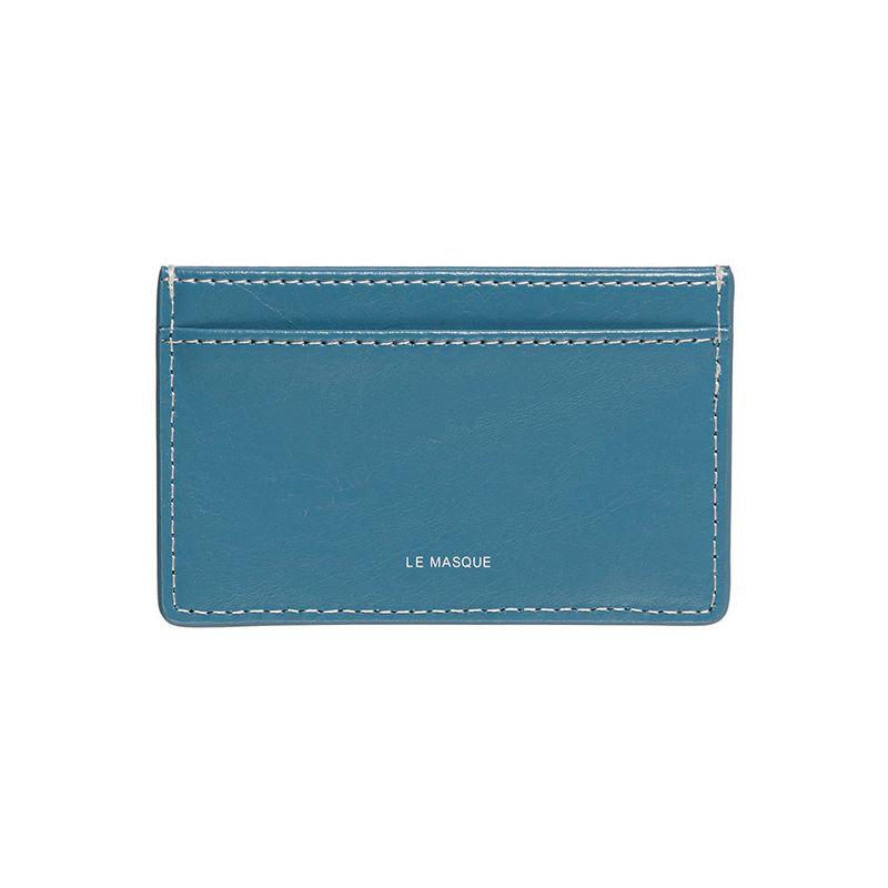 DOT Slim Pocket Mini Coin Transportation Card Wallet dusty blue