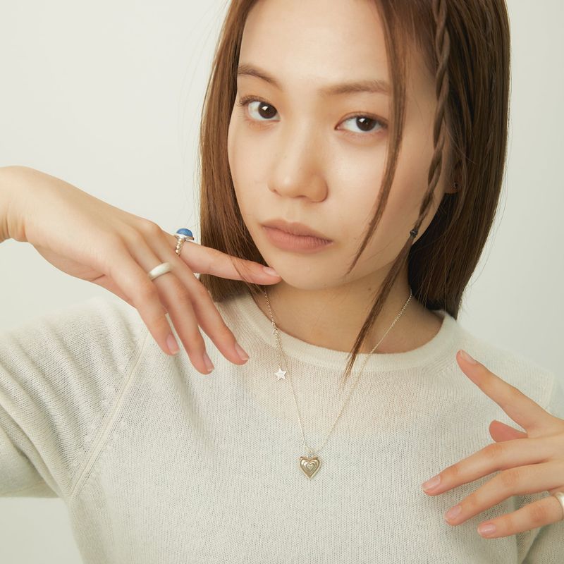 FILLOW(フィロー)の「puffy double heart necklace(Accessories)」