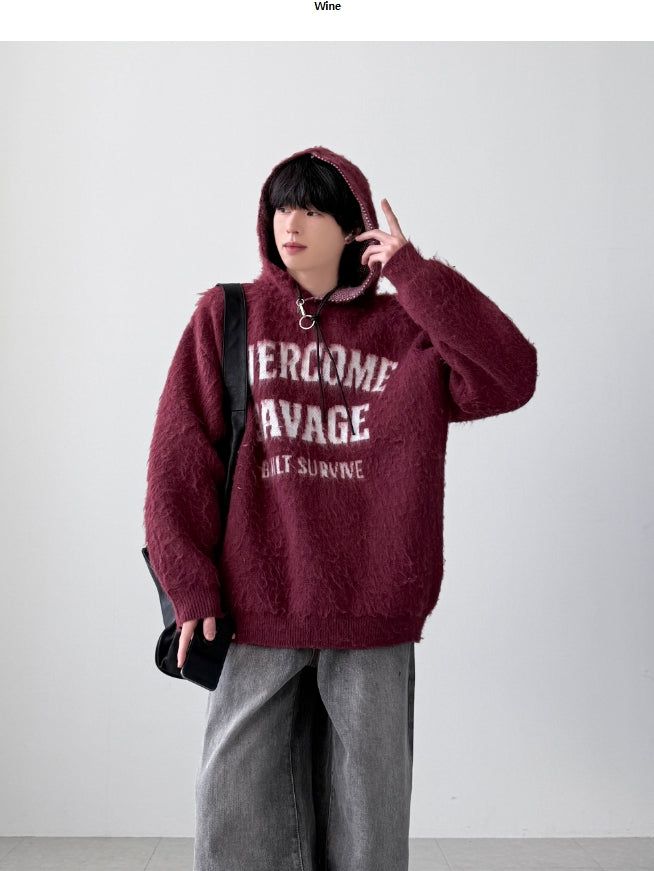 YOURNUS（ユアナス）の「Ruby Mohair Hood Knit（Tops）」