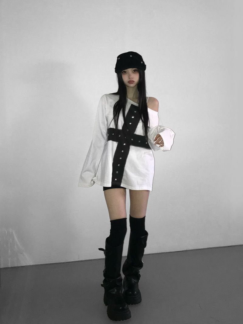 pinter bless cross loose top(2 color)