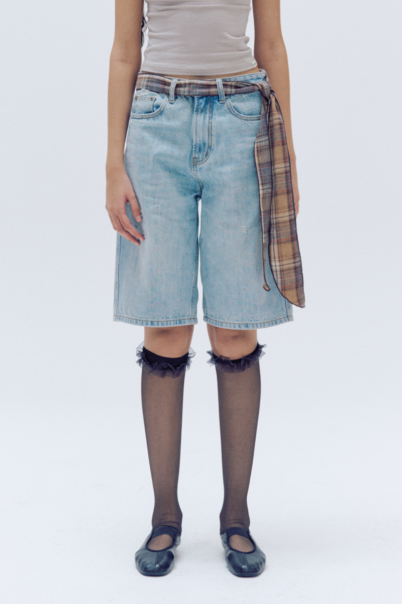 TRIP SHOP（トリップショップ）の「スカーフベルトデニムショーツ(P31125S)（パンツ）」