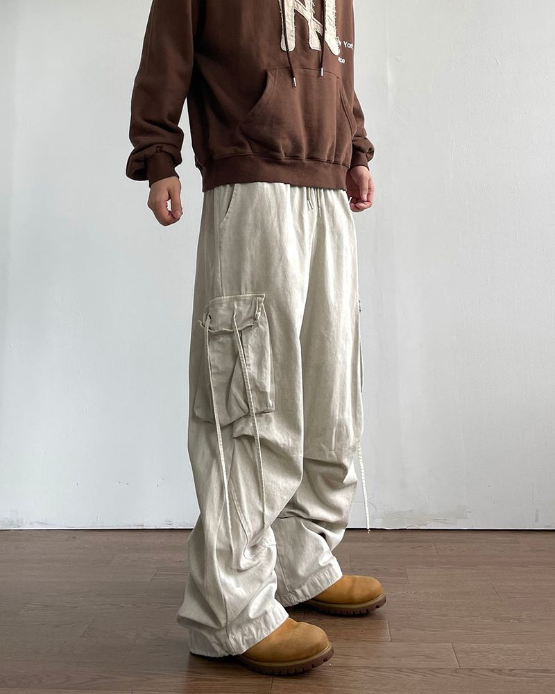 Rope Washing Cargo Pants