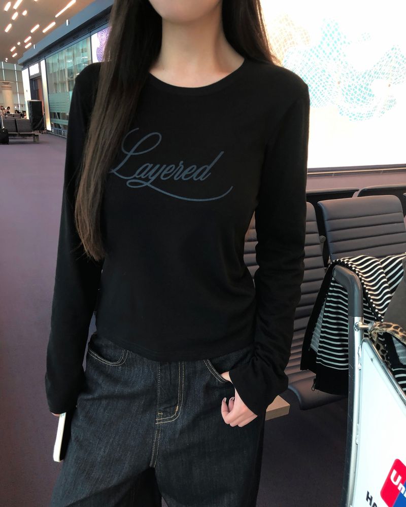 [ORIGINAL] Paper Lettering Long-Sleeve T-Shirt