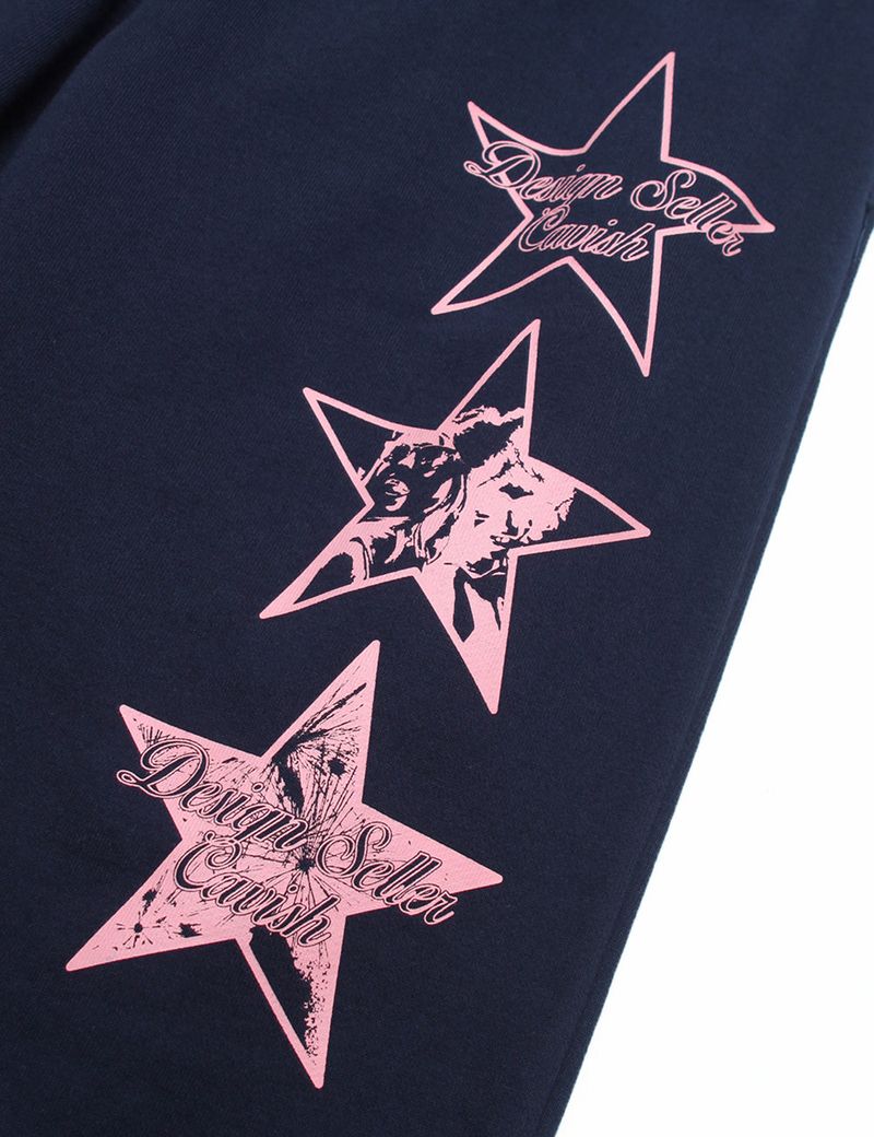 STAR LOGO PRINTED SWEAT PANTS NAVY(CV2CFUPA01A)