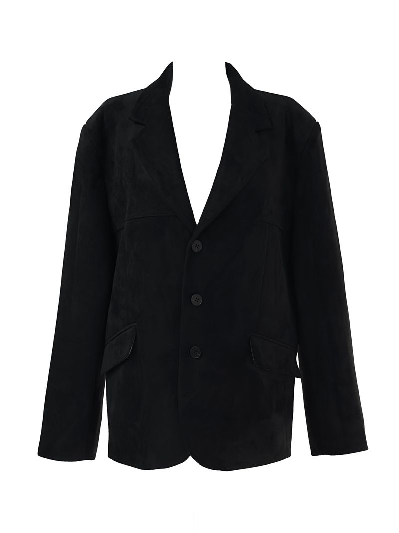 line suede blazer jacket (2color)