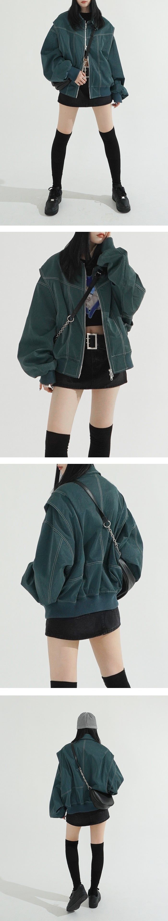 Viper Leather 2-way Zip-up Jacket