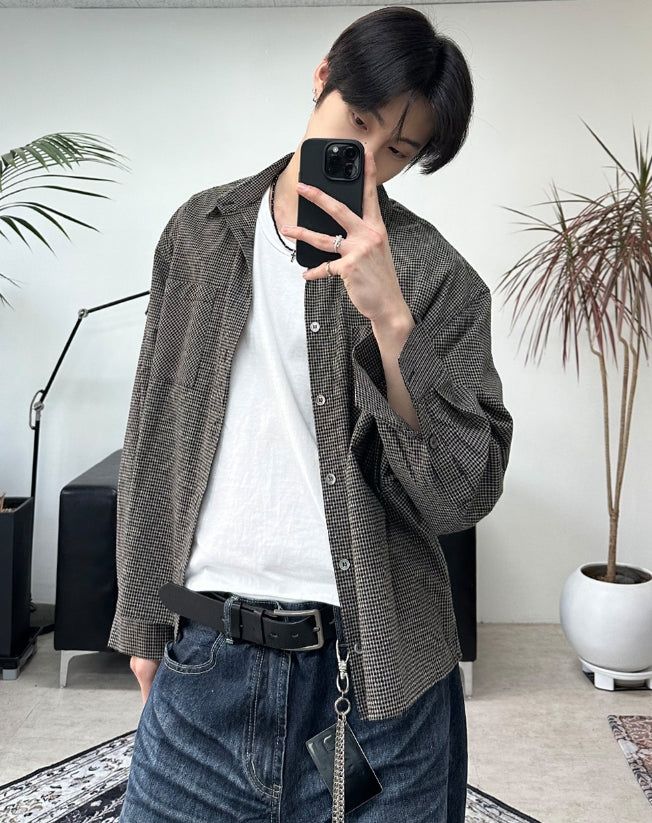 Fencer Mini Check Crop Shirt