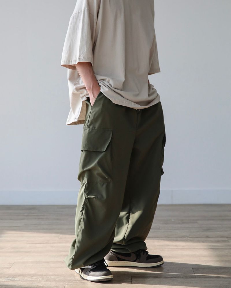 THIN WIDE CARGO PANTS