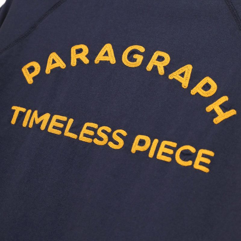 EMBROIDERED HENLEY LONG SLEEVE - NAVY