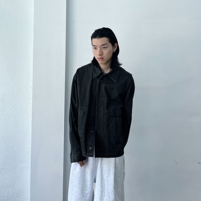 Faded Cropped Work Jacket