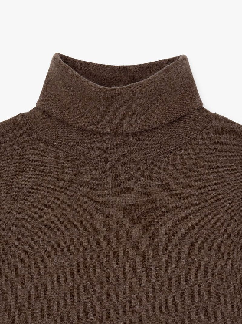 ESSENTIAL TURTLE NECK LONG SLEEVE (BROWN)