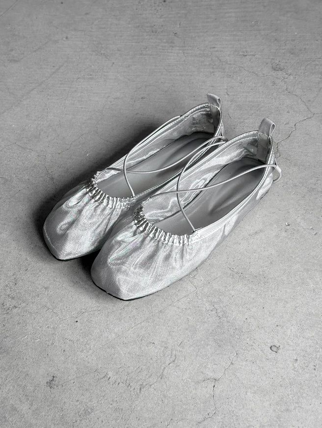 1204 Mesh See-through Summer Flat Shoes (1cm)