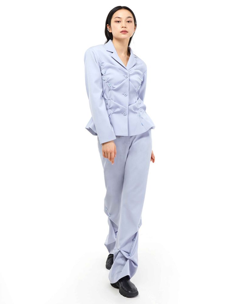 DOZI - Beaded Slim Jacket _ Sky Blue