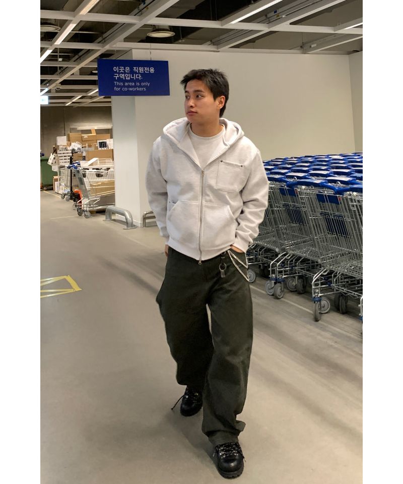 Rivet Pocket Hood Zip-Up