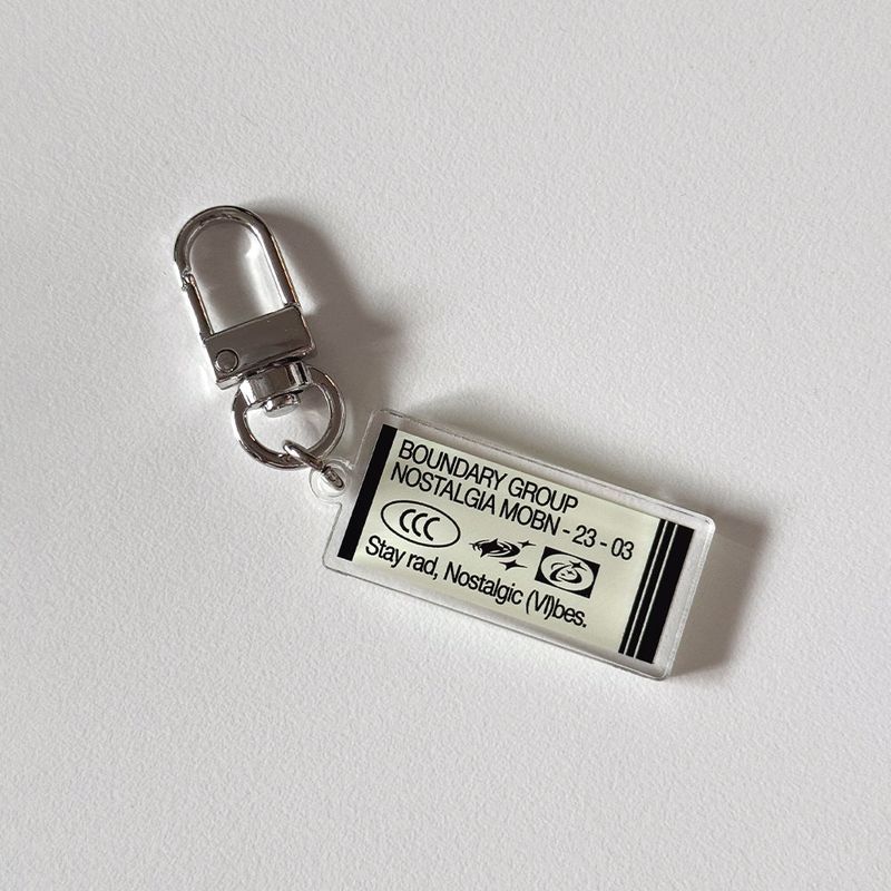 Nostalgic Vibes Acrylic Keyring (Ivory)