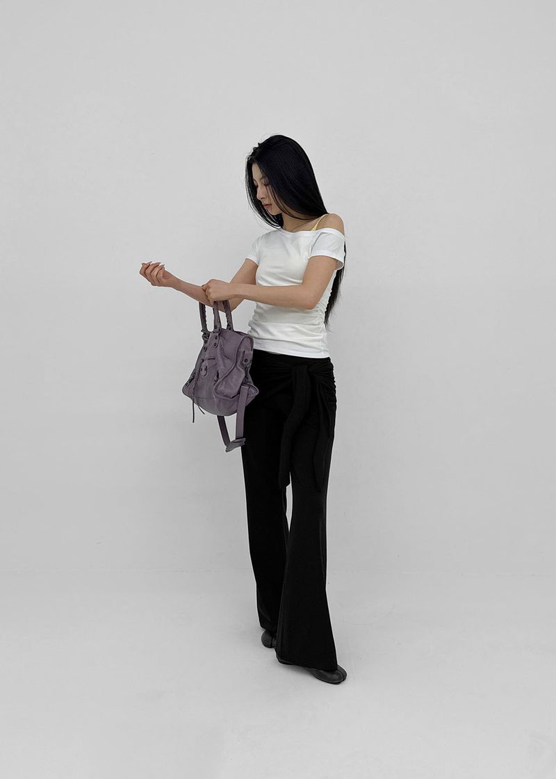 [MADE] Lofrom Set - Bootcut Pants, Layered Wrap