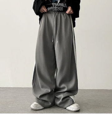 Enz Side Track Line Wide Pants