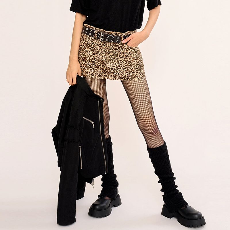 RockChic Mini Skirt(Leopard)